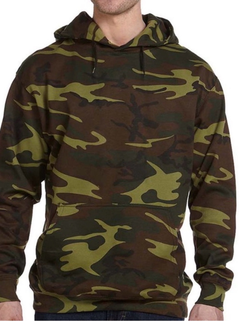 Men's Camouflage Fleece Pullover Hoodie